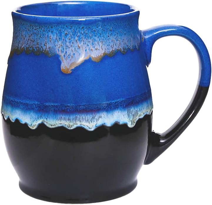Large Ceramic Coffee Mug, 25 oz/710 ml, Dishwasher and Microwave Safe, Extra Large Tea Mug, Perfect for Office and Home, Great Gift (blue)