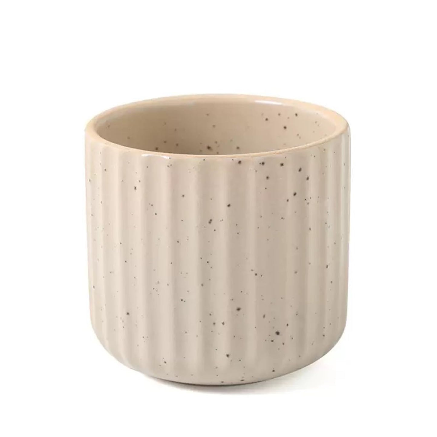 Vinitage Ceramic Mug, Japanese Tea Cup 6oz Striped Cup No Handle Drinking Cup for Latte Milk Water Beverage Juice Microwave and Dishwasher Safe, Kiln Transformation Cup (Brown)
