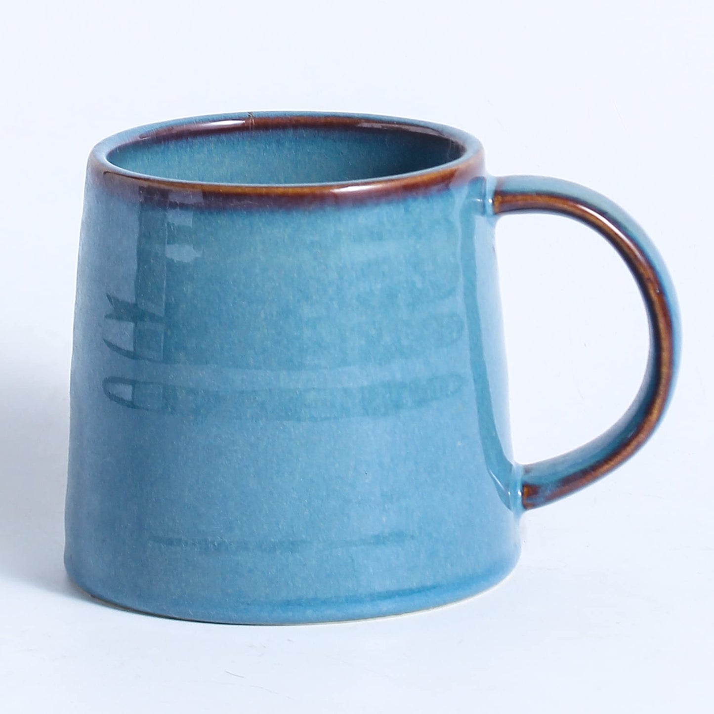 Large Ceramic Coffee Mug, Handmade Pottery Mugs, Tea Cups with Big Handle for Office and Home, 15.5 oz, Dishwasher and Microwave Safe (Spring Green)