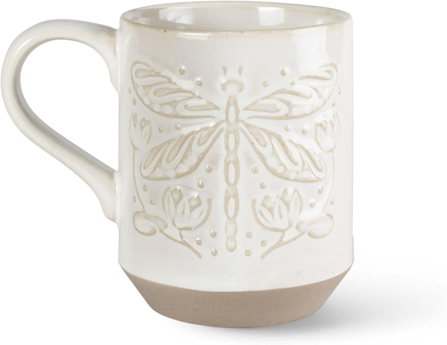 Fringe Studio New York Stoneware Mug, DRAGONFLY 3.25" DIA. X 4.25" H, 12 FL.OZ, Juliana Tipton Collection (429080)