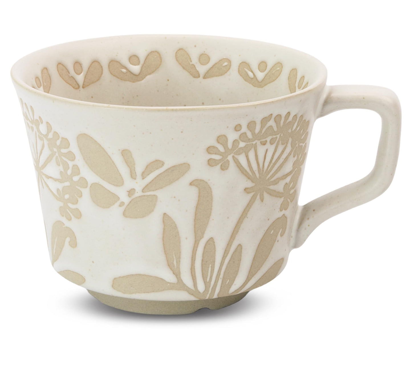 Ceramic Coffee Mug, 12 oz Novelty Unique Teacup with Handle, Stoneware Cup for Tea Mocha Latte Cappuccino Espresso (Leaf)