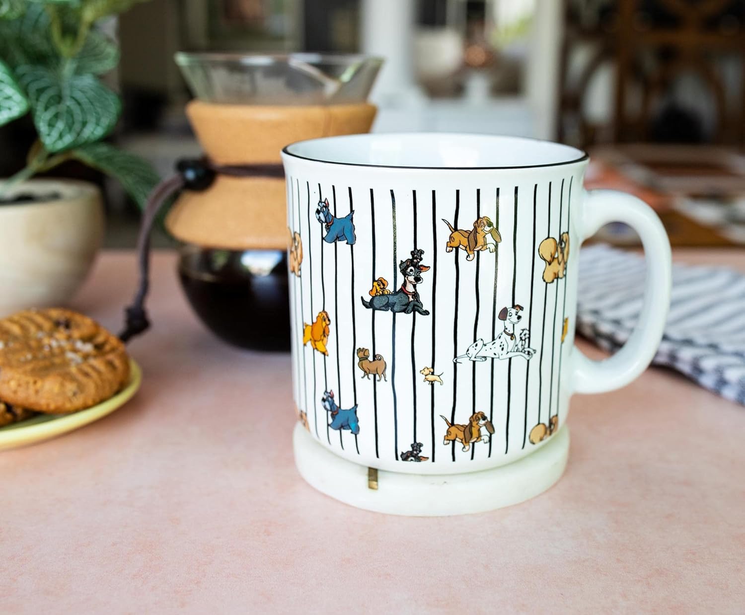 Disney Dogs Ceramic Camper Mug | BPA-Free Travel Coffee Cup For Espresso, Caffeine, Cocoa, Tea | Campfire Mug For Outdoors | Cute Home & Kitchen Essentials | Holds 20 Ounces