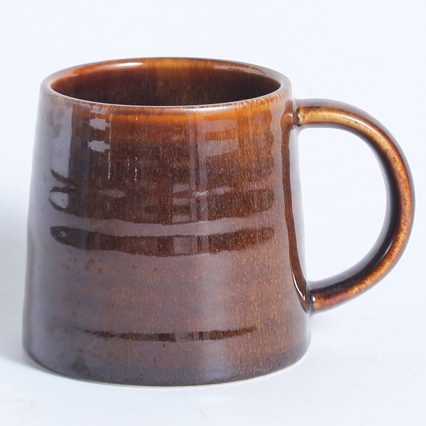 Large Ceramic Coffee Mug, Handmade Pottery Mugs, Tea Cups with Big Handle for Office and Home, 15.5 oz, Dishwasher and Microwave Safe (Spring Green)