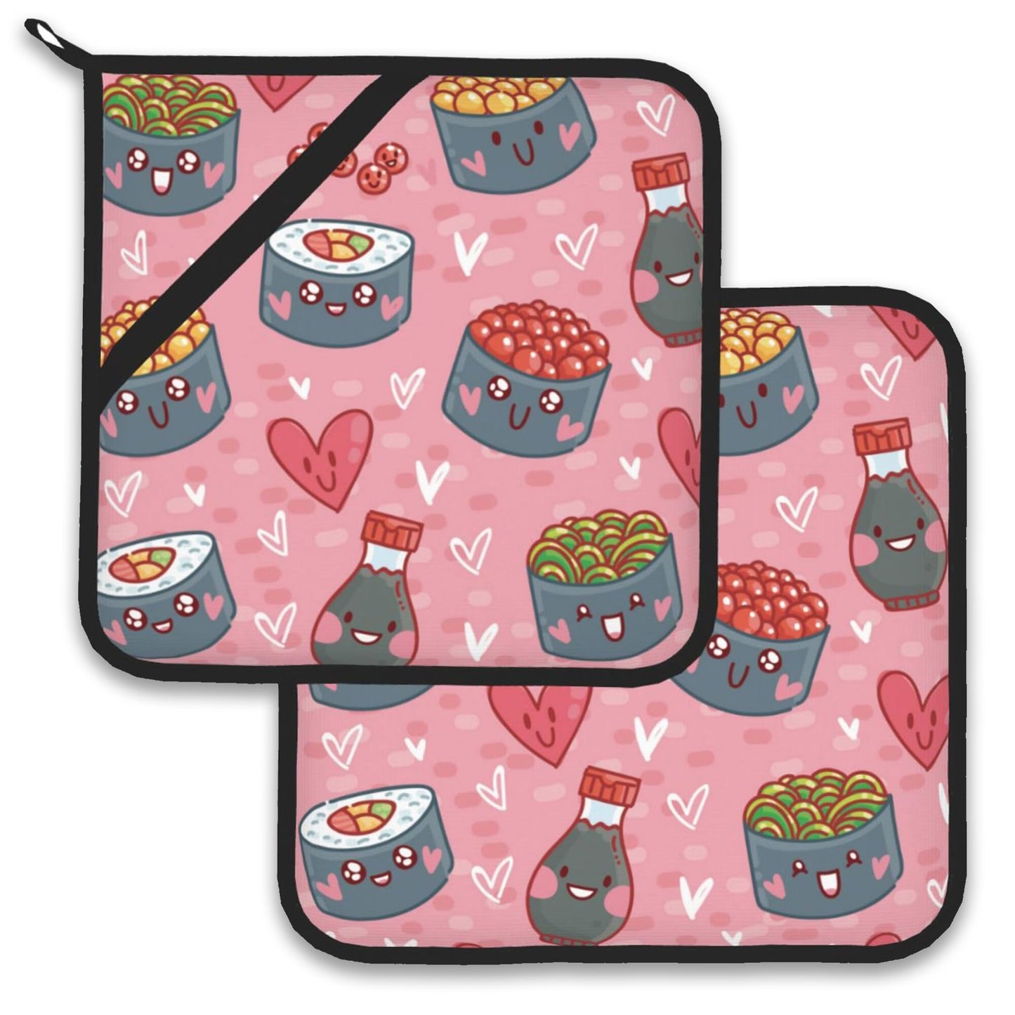 Cherry Berries Pot Holder Set of 2,Heat Resistant Potholders Oven Hot Pads for Kitchen Cooking Baking BBQ