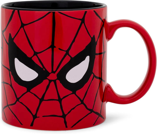 Silver Buffalo Marvel Spider-Man Face Jumbo Ceramic Coffee Mug, 20-Ounces, Red(Pack of 1)