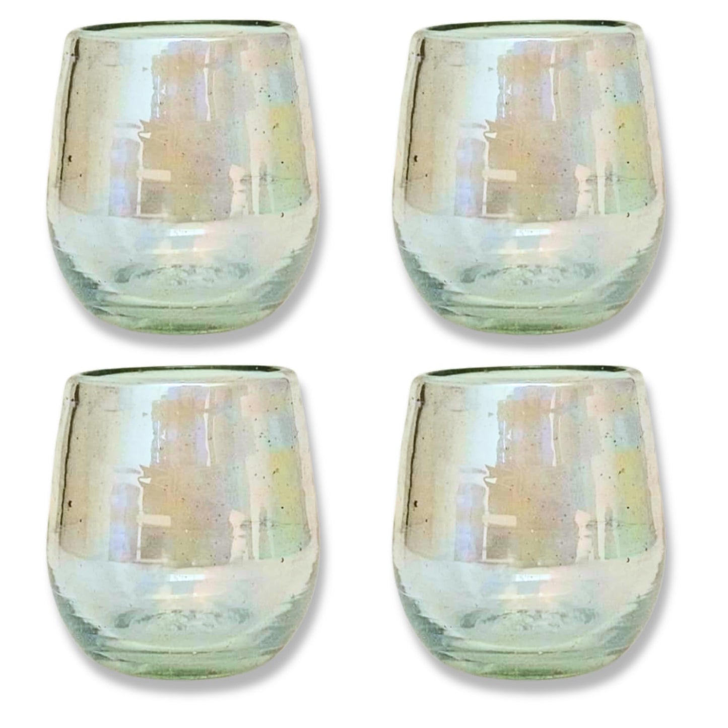Mexican Barrel Shot Glasses, Hand Blown Tequila Set, Unique Barrel-Shaped Glasses (Amber)