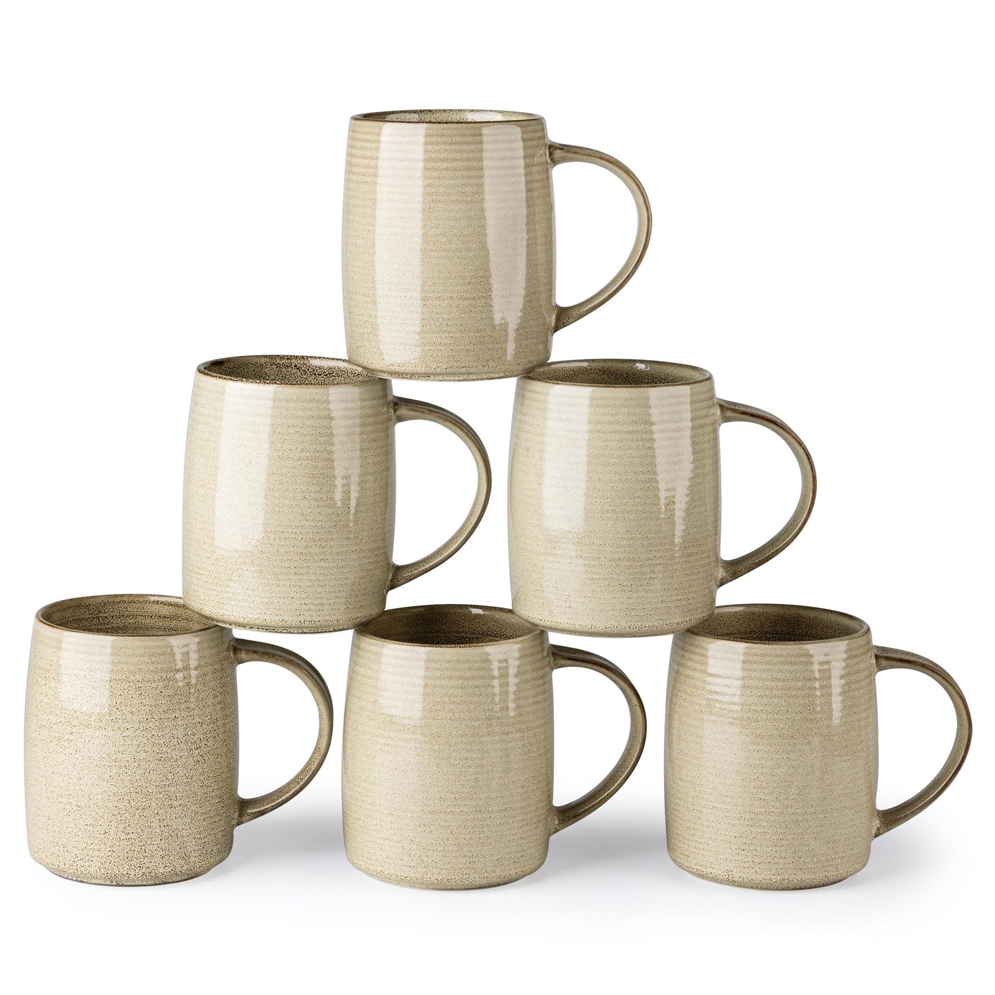 GBHOME Large Coffee Mugs Set of 4, 18oz Handmade Ceramic Coffee Mugs Set with Gradient color for Latte/Tea/Beer/Hot Cocoa, Dishwasher & Microwave Safe, Multi-Color