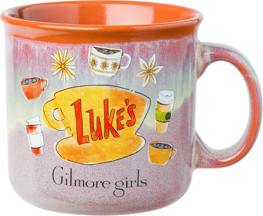 Silver Buffalo Gilmore Girls High Gloss Ceramic Camper Mug Featuring Luke's Diner Logo, 20 Ounces
