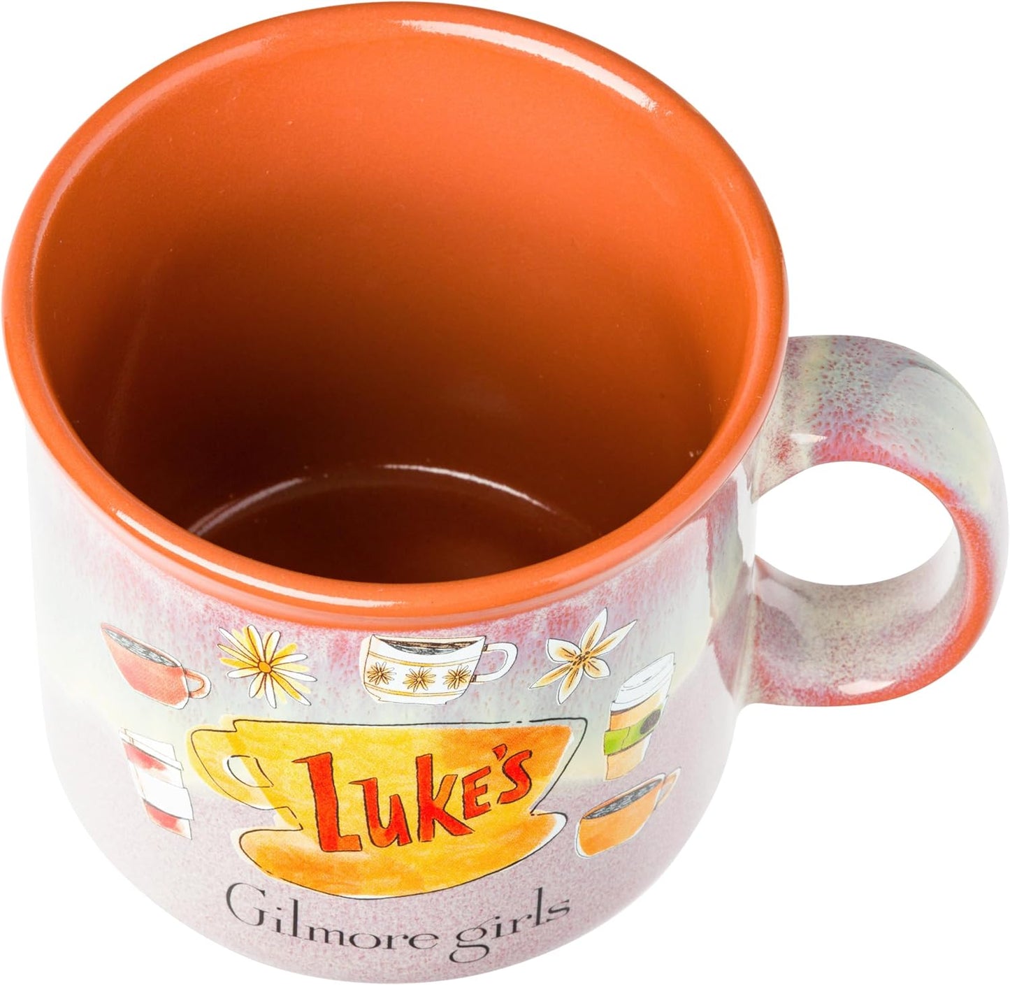 Silver Buffalo Gilmore Girls High Gloss Ceramic Camper Mug Featuring Luke's Diner Logo, 20 Ounces