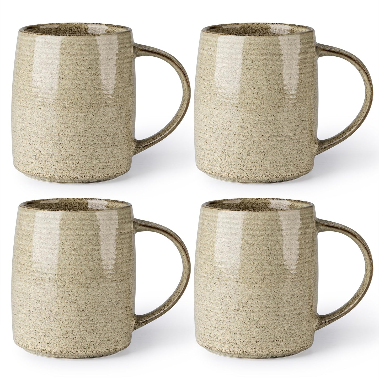 GBHOME Large Coffee Mugs Set of 4, 18oz Handmade Ceramic Coffee Mugs Set with Gradient color for Latte/Tea/Beer/Hot Cocoa, Dishwasher & Microwave Safe, Multi-Color