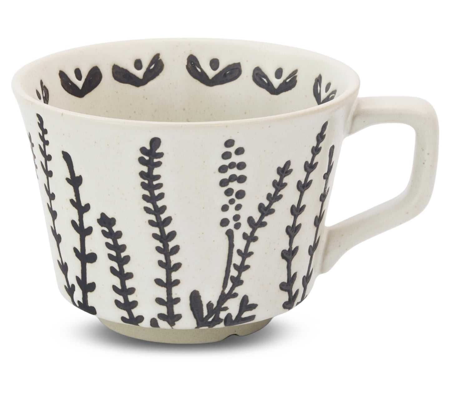 Ceramic Coffee Mug, 12 oz Novelty Unique Teacup with Handle, Stoneware Cup for Tea Mocha Latte Cappuccino Espresso (Leaf)