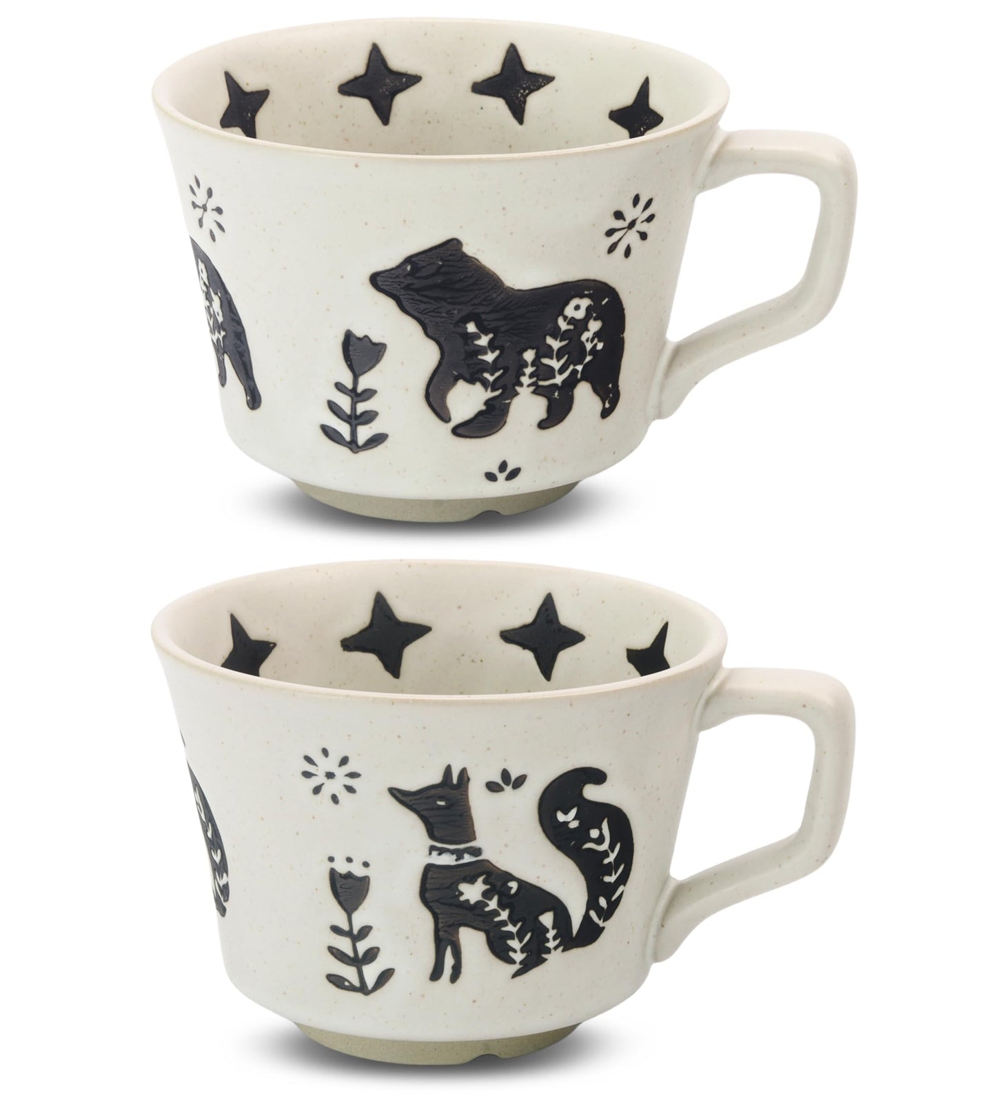 Ceramic Coffee Mug, 12 oz Novelty Unique Teacup with Handle, Stoneware Cup for Tea Mocha Latte Cappuccino Espresso (Leaf)